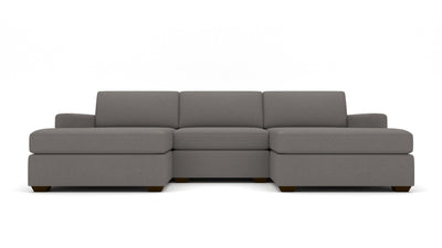 Mesa 122" Double Chaise With Armless Chair - Peyton Slate