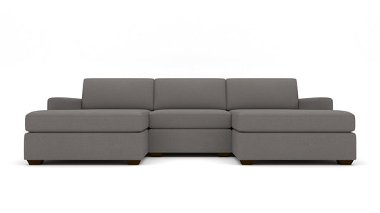 Mesa 122" Double Chaise With Armless Chair - Peyton Slate