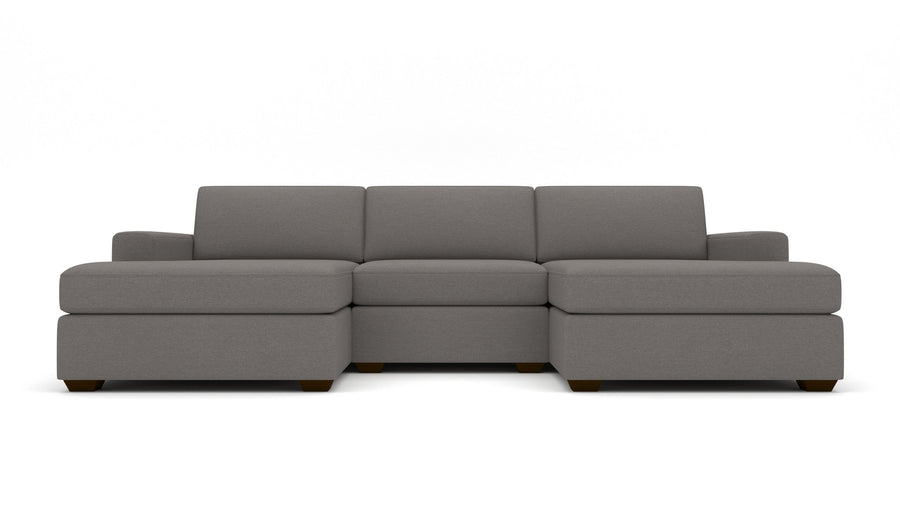 Mesa 122" Double Chaise With Armless Chair - Peyton Slate
