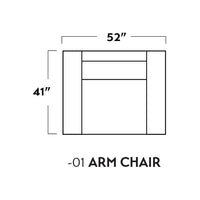 Mesa 52" Arm Chair - Peyton Slate