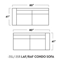 Mesa Leather Laf Condo Sofa -