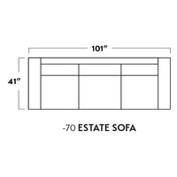 Mesa 101" Estate Sofa - Peyton Slate