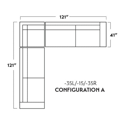 Mesa 121" Corner Sectional - Peyton Slate