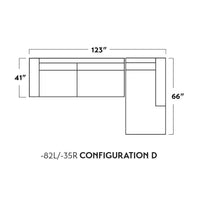 Mesa 123" Right Chaise Sectional - Peyton Slate