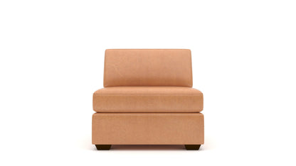 Mesa Leather Armless Chair - Hudson Lager