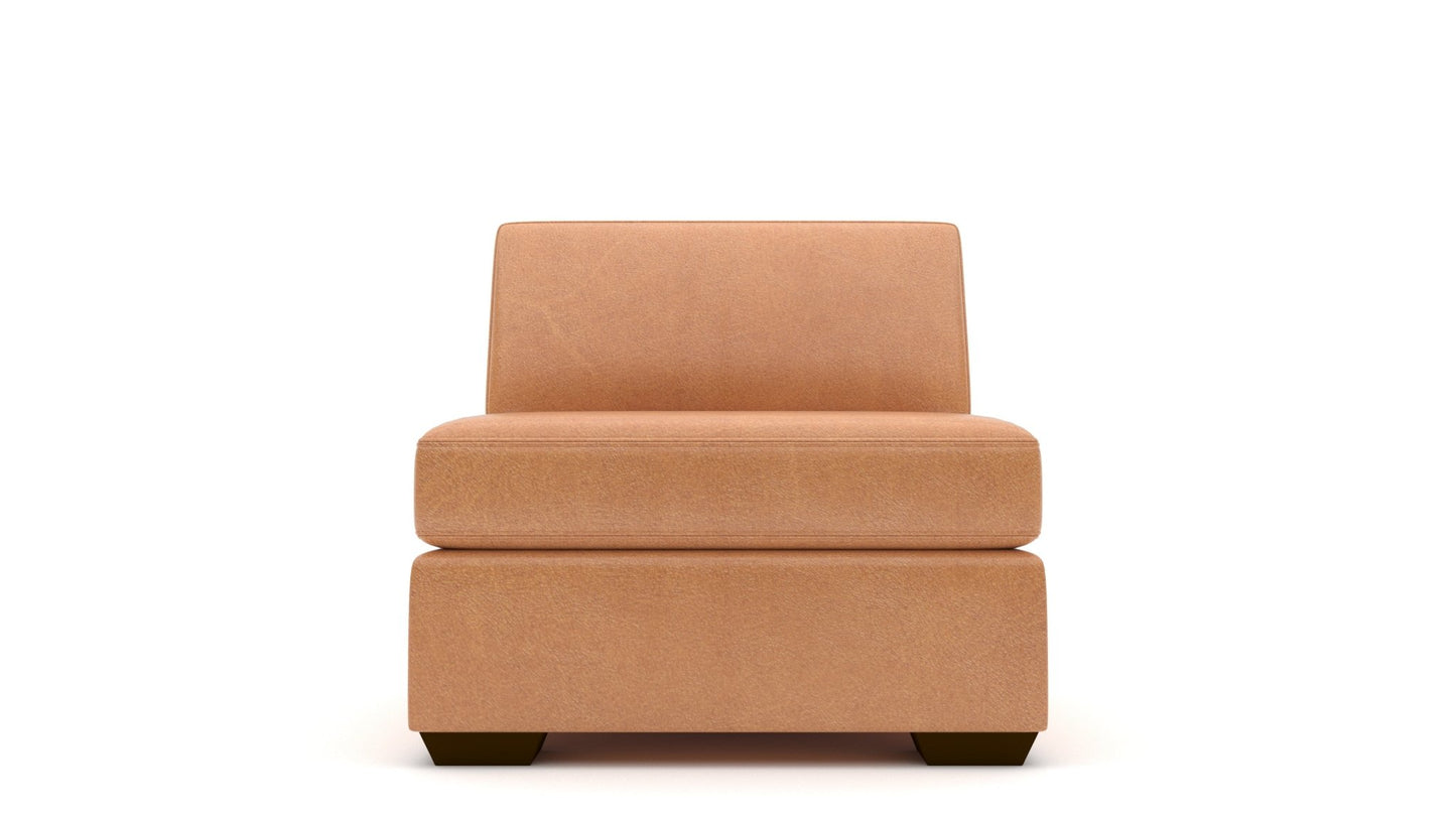 Mesa Leather Armless Chair - Hudson Lager