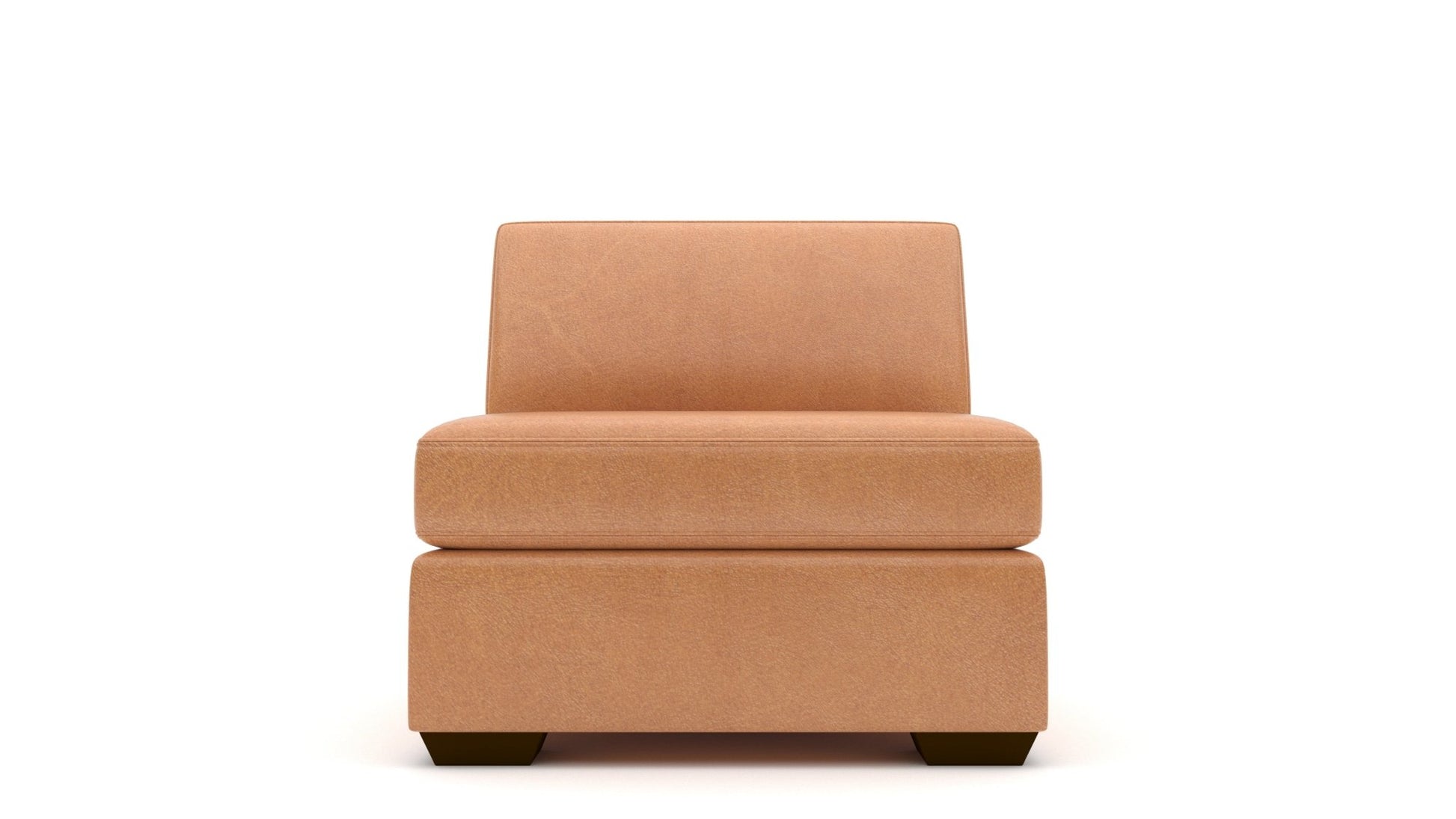 Mesa Leather Armless Chair - Hudson Lager