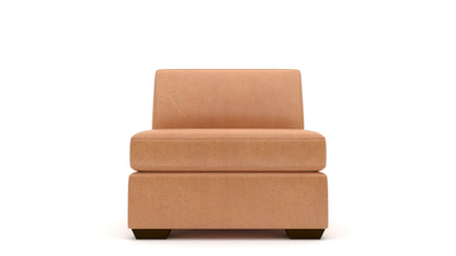 Mesa Leather Armless Chair - Hudson Lager