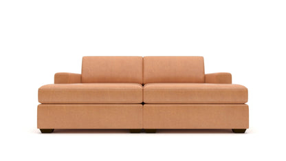 Mesa 86" Leather Double Chaise -