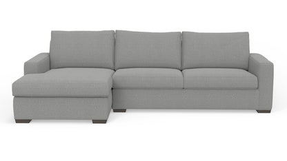 Mesa 123" Left Chaise Sectional - Nepal Pebble