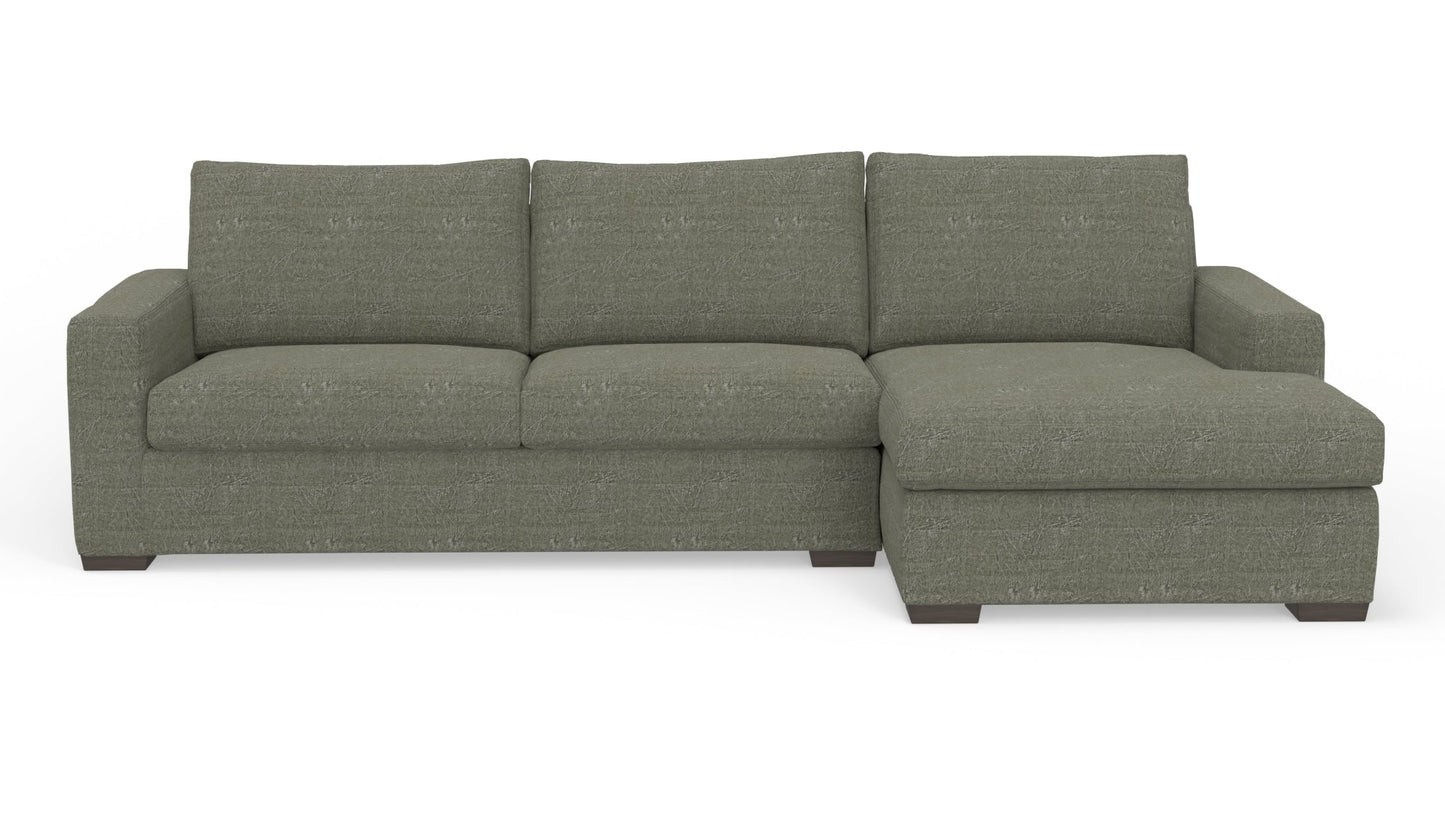Mesa 123" Right Chaise Sectional - Nepal Olive