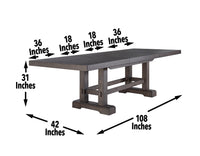 Nara 108" Rectangle Dining Table - Sand