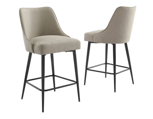 Olivia Khaki 24" Counter Stools (pr) -