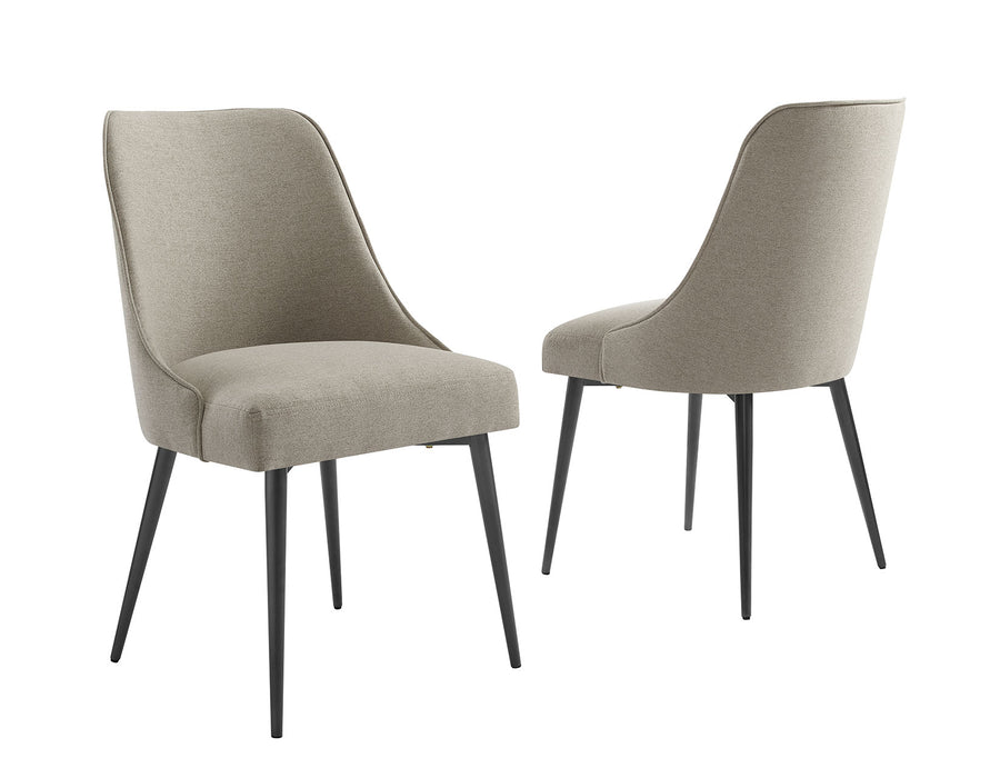 Olivia Khaki Fabric Dining Chairs (pr) -