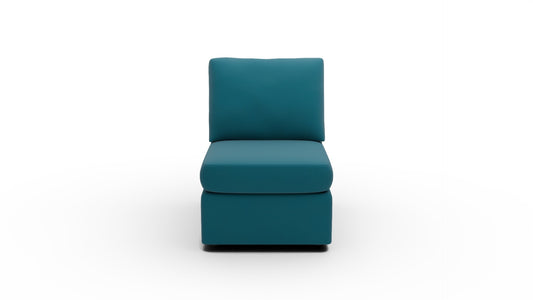 Parmer Armless Chair - Superb Peacock