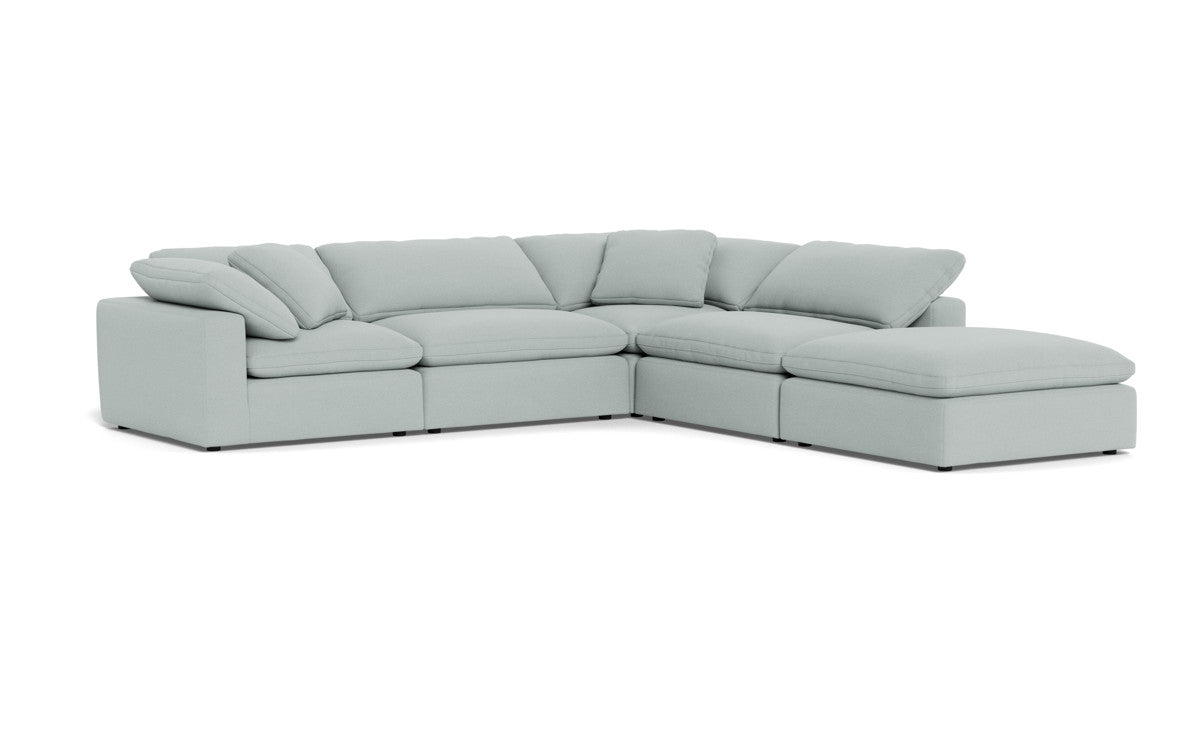 Fluffy 133.5" 4 Piece Sectional w/Otto - Peyton Light Blue