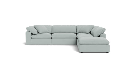 Fluffy 133.5" 4 Piece Sectional w/Otto - Peyton Light Blue