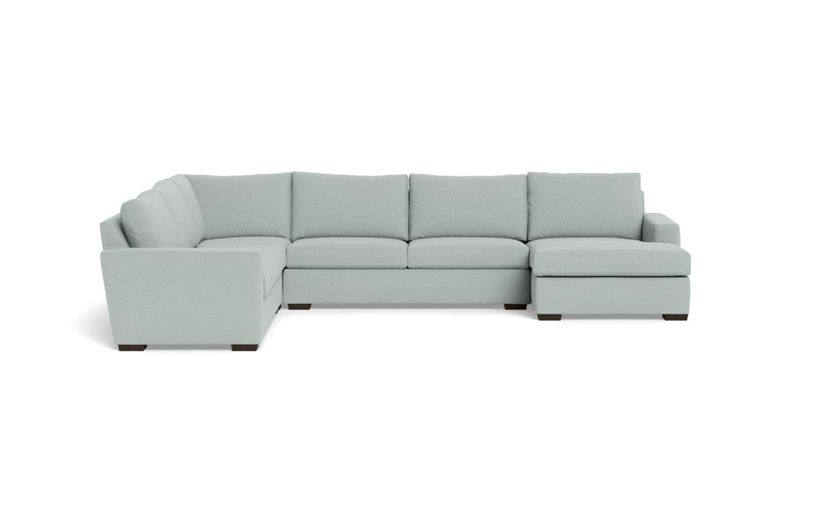 Mesa 156" Corner Sectionals w. Right Chaise - Peyton Light Blue