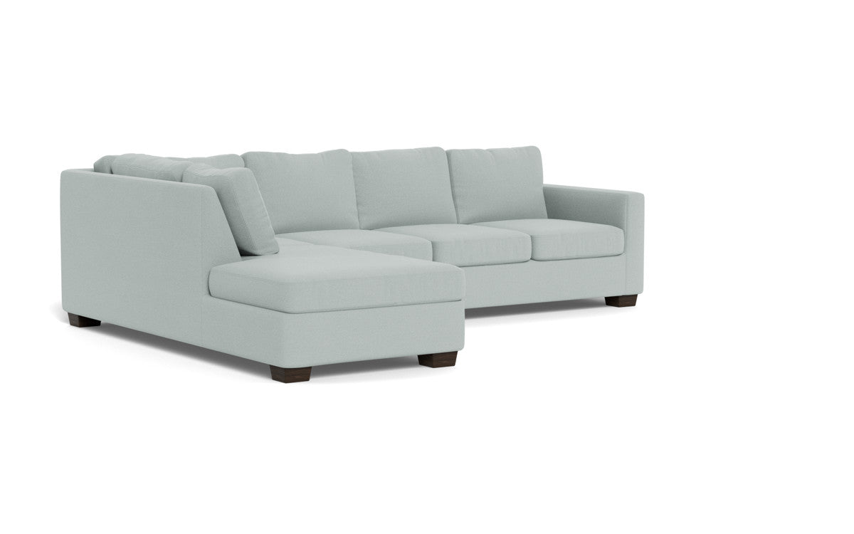 Track 121" Left Chaise Sleeper Sectional - Peyton Light Blue