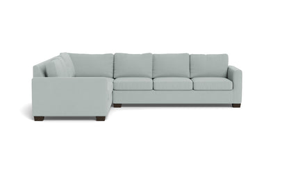 Track 121" Left Corner Sectional - Peyton Light Blue