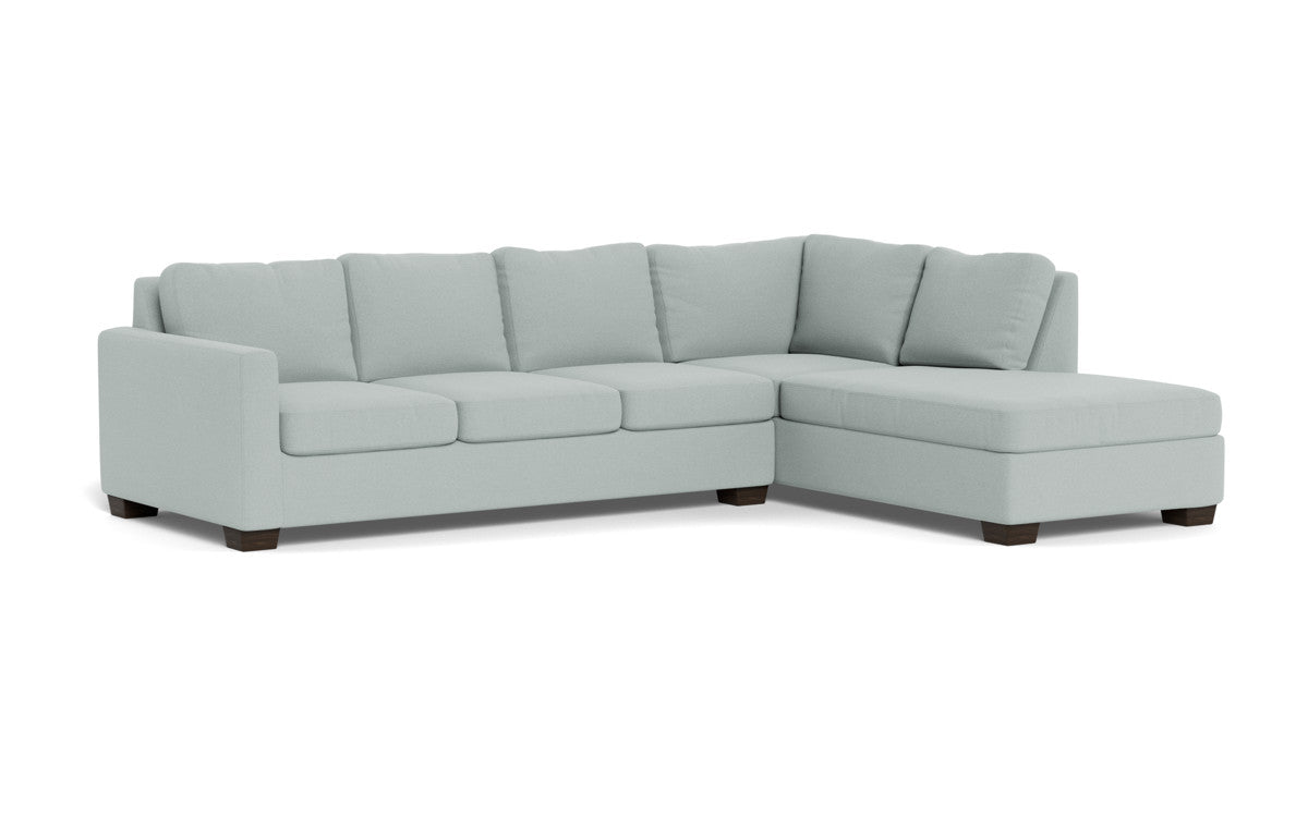 Track 121" Right Chaise Sleeper Sectional - Peyton Light Blue