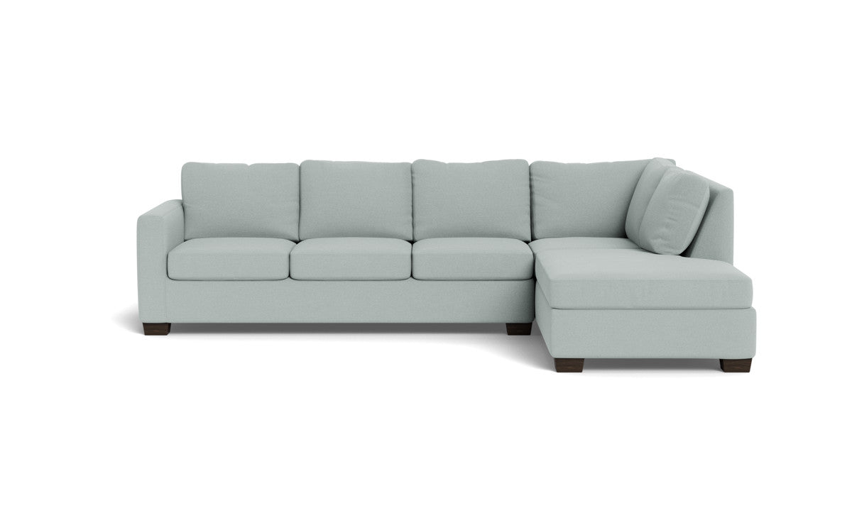 Track 121" Right Chaise Sleeper Sectional - Peyton Light Blue