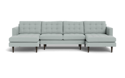 Wallace 126" Double Chaise U Sectional - Peyton Light Blue