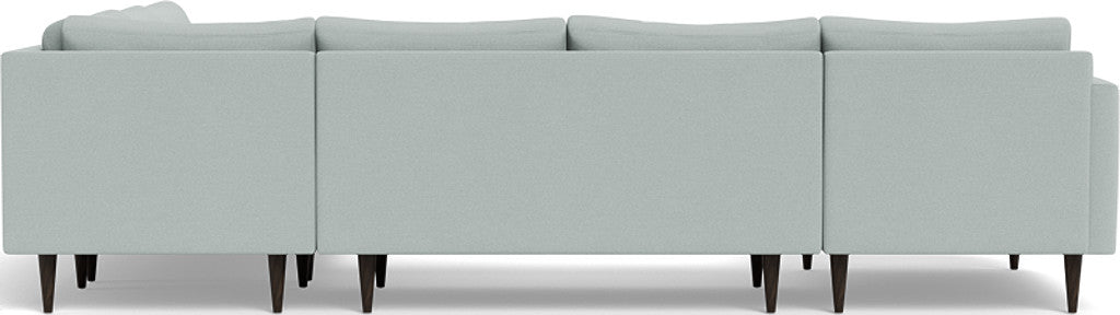 Wallace 130" Untufted Corner Sectionals w. Left Chaise - Peyton Light Blue