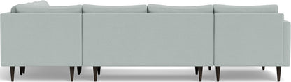 Wallace 130" Untufted Corner Sectionals w. Left Chaise - Peyton Light Blue