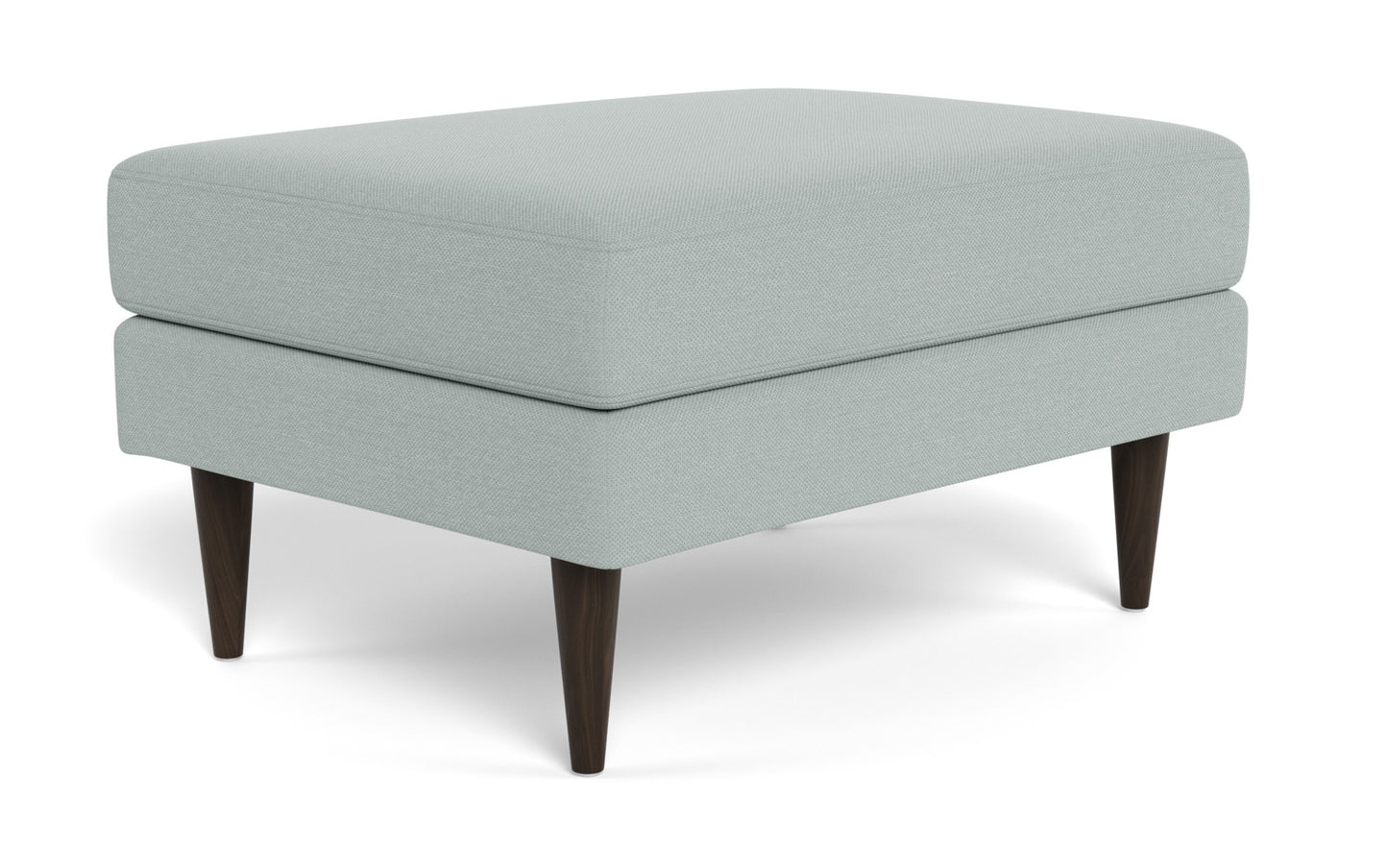 Wallace Untufted Ottoman - Peyton Light Blue