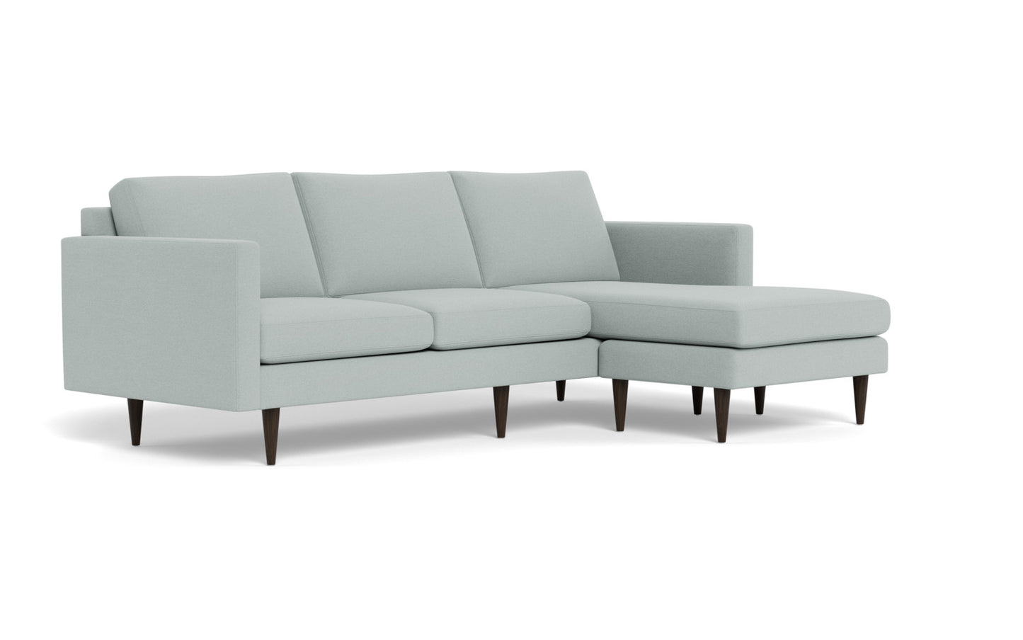 Wallace 98" Untufted Reversible Chaise Sofa - Peyton Light Blue