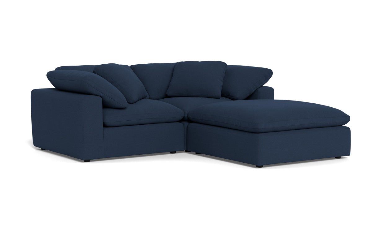 Fluffy 89" 2 Piece Sofa w/Otto - Peyton Navy