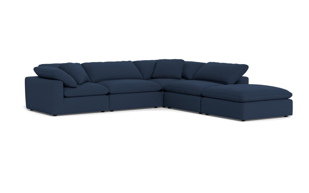 Fluffy 133.5" 4 Piece Sectional w/Otto - Peyton Navy