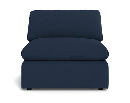 Fluffy Small Armless Chair - Peyton Navy