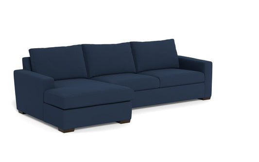 Mesa 123" Left Chaise Sectional Peyton Navy Quick Ship -