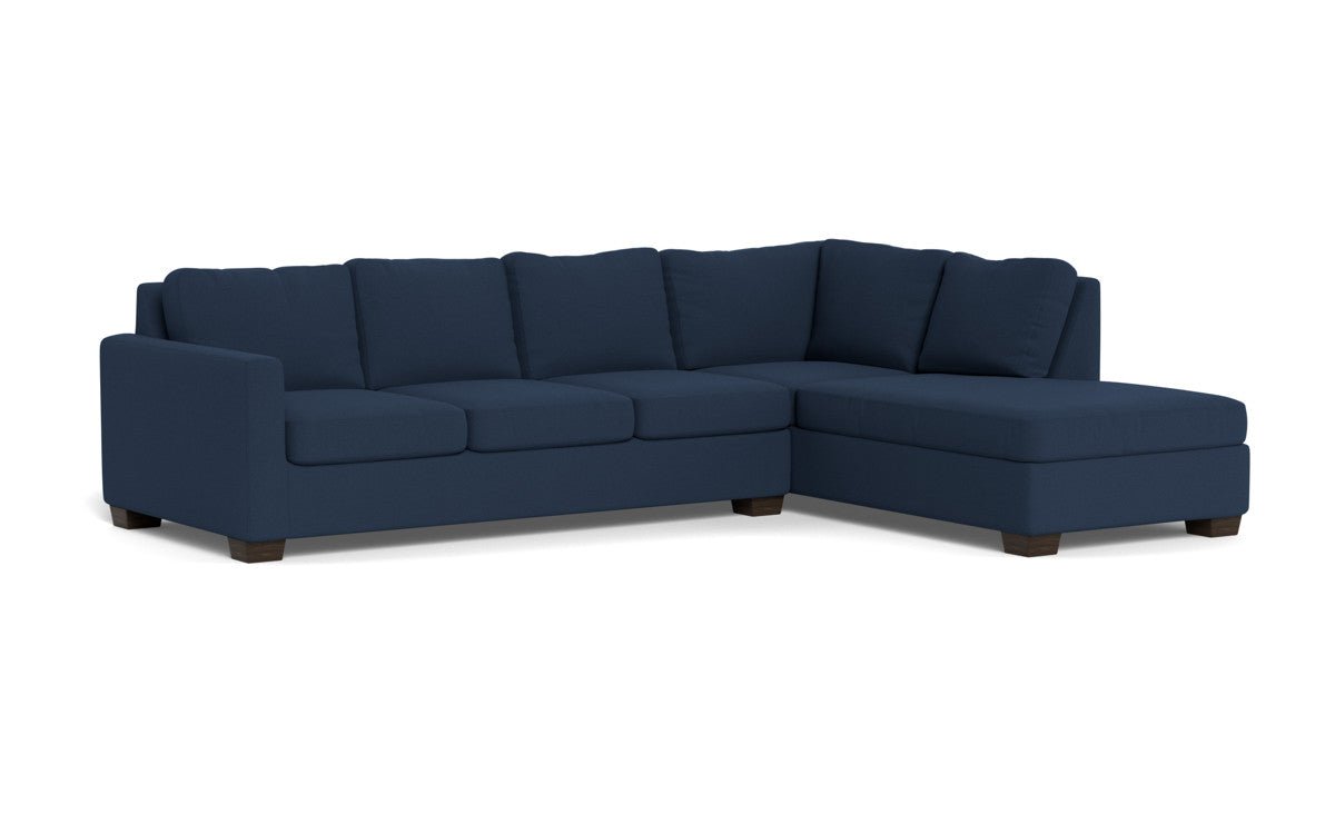Track 121" Right Chaise Sleeper Sectional - Peyton Navy