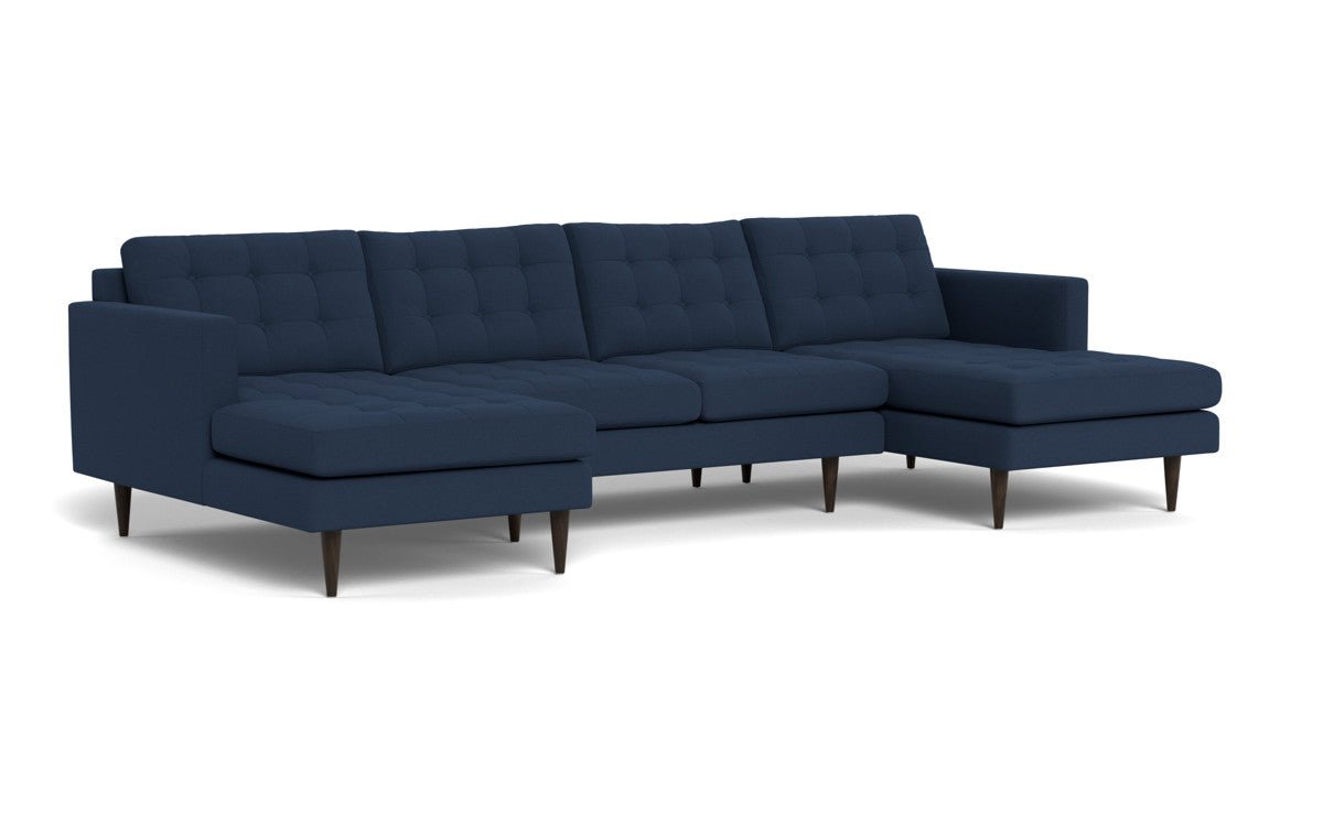 Wallace 126" Double Chaise U Sectional - Peyton Navy