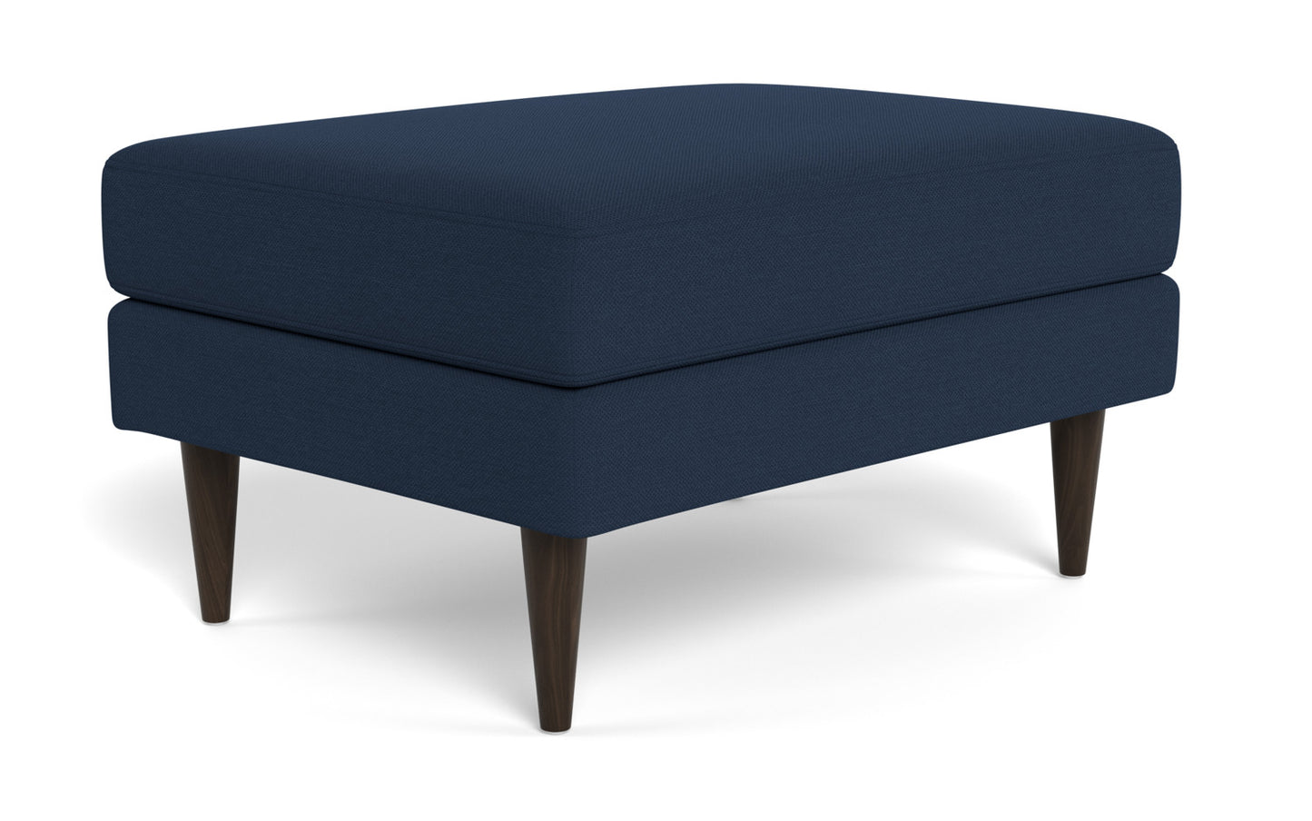 Wallace Untufted Ottoman - Peyton Navy
