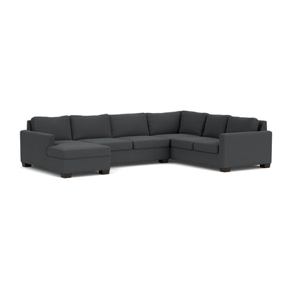 Track 141" Corner Sectionals w. Left Chaise - Peyton Pepper