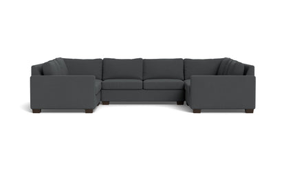 Track 141" Corner Sofa U Sectional - Peyton Pepper