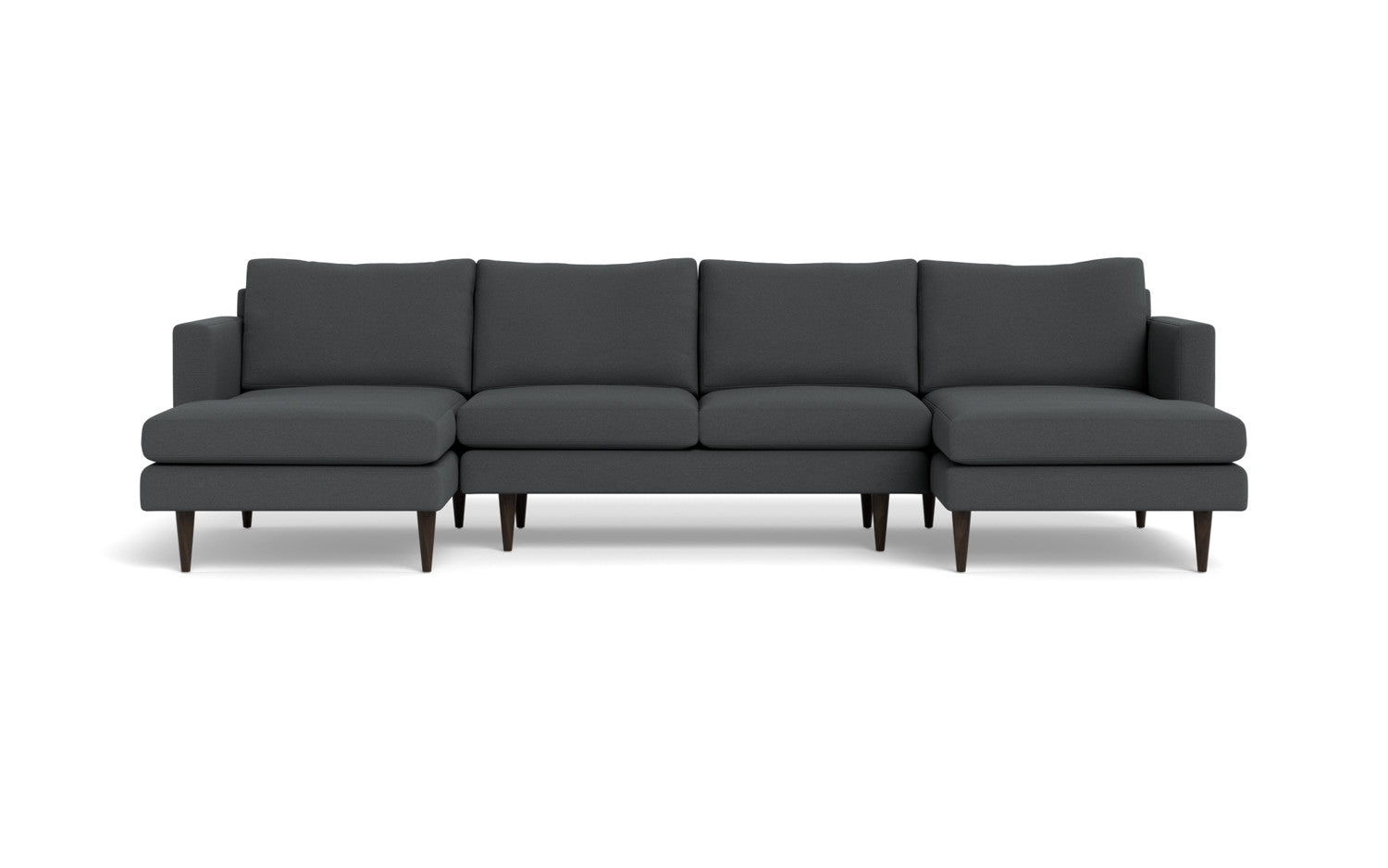 Wallace 126" Untufted Double Chaise U Sectional - Peyton Pepper