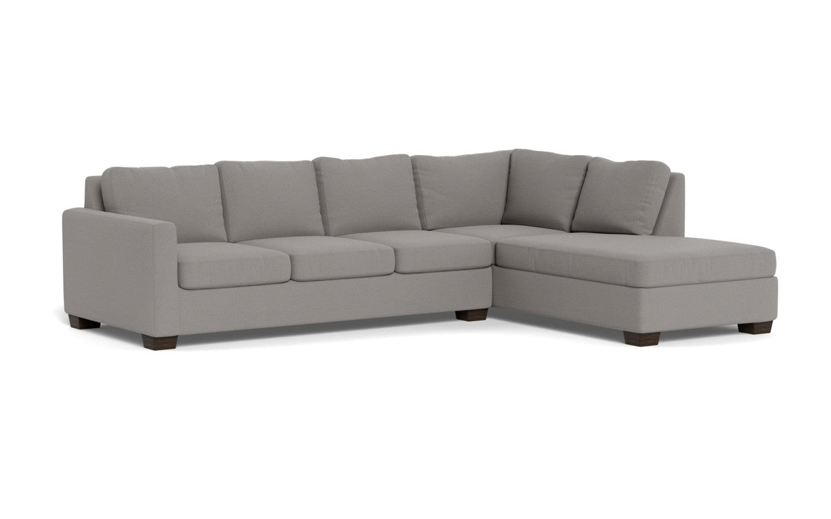 Track 121" Right Chaise Sleeper Sectional - Peyton Slate