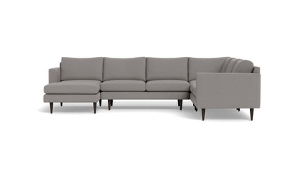 Wallace 130" Untufted Corner Sectionals w. Left Chaise - Peyton Slate