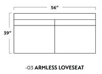 Parmer Armless Loveseat - Peyton Slate