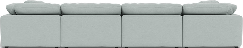 Fluffy 178" 4 Piece Sectional W/Double Otto - Peyton Light Blue