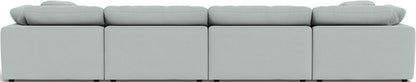 Fluffy 178" 4 Piece Sectional W/Double Otto - Peyton Light Blue