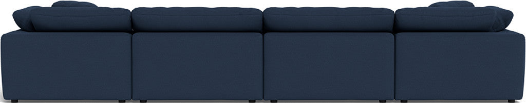 Fluffy 178" 4 Piece Sectional W/Double Otto - Peyton Navy