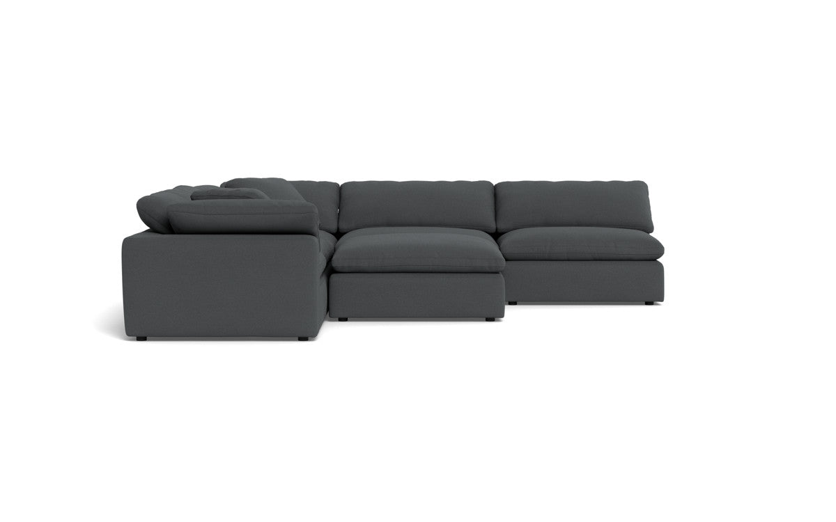 Fluffy 133.5" 5 Piece Sectional W/Ottoman - Peyton Pepper