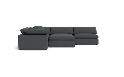 Fluffy 133.5" 5 Piece Sectional W/Ottoman - Peyton Pepper
