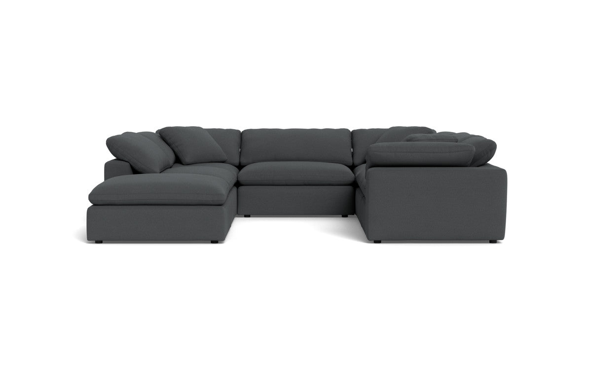 Fluffy 133.5" 6 Piece Sectional W/Ottoman - Peyton Pepper